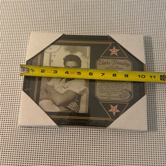 Elvis Presley photo and metal bio plate - Picture 3 of 4